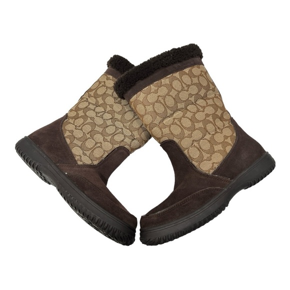 Coach Women's Sherman Signature Cold Weather Boots Size 8 B - Picture 8 of 15